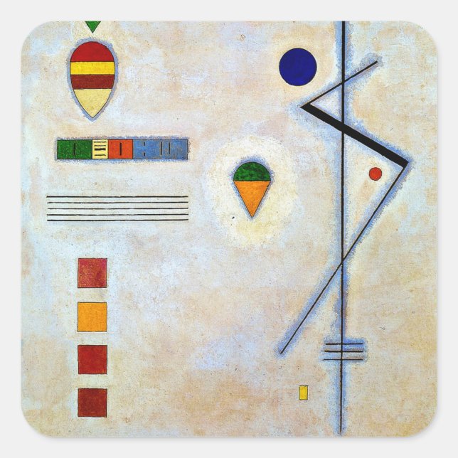 Kandinsky - Von-Zu, famous abstract artwork  Square Sticker (Front)