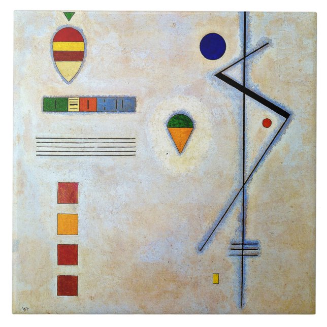 Kandinsky - Von-Zu, famous abstract artwork Tile (Front)