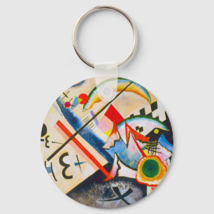Kandinsky White Cross Key Chain