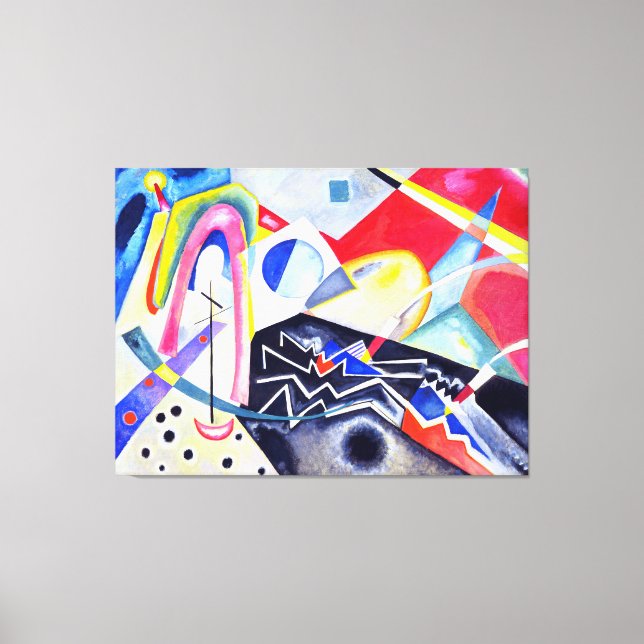 KANDINSKY - WHITE ZIG ZAGS - 1922 - Bauhaus - Canvas Print (Front)