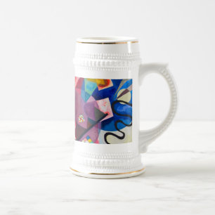 Kandinsky Yellow-Red-Blue Beer Stein