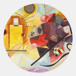 Kandinsky Yellow Red Blue Classic Round Sticker