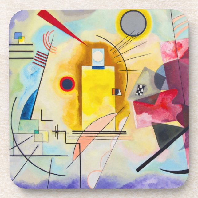 Kandinsky Yellow-Red-Blue Coaster (Front)