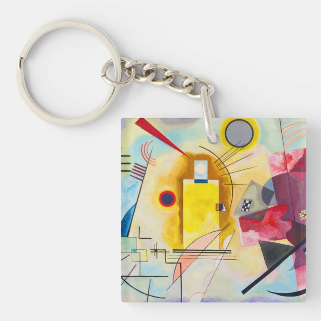 Kandinsky Yellow-Red-Blue Keychain (Front)