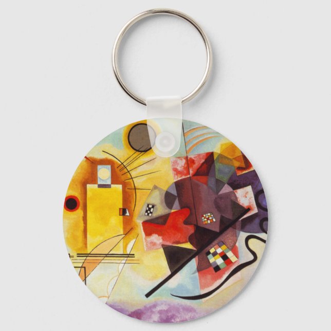 Kandinsky Yellow Red Blue Keychain (Front)