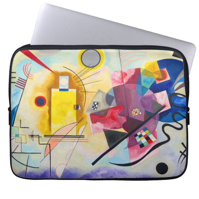Kandinsky Yellow-Red-Blue Laptop Sleeve (Front)