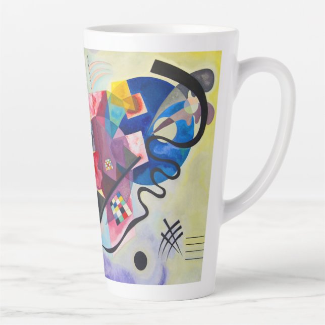 Kandinsky Yellow-Red-Blue Latte Mug (Right)