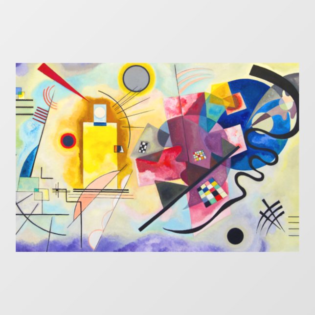 Kandinsky Yellow-Red-Blue Window Cling (Sheet)