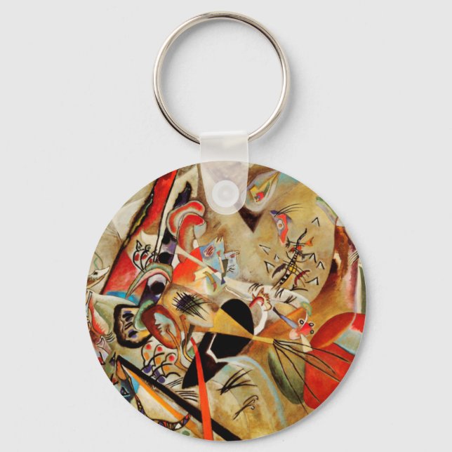 Kandinsky's Abstract Composition Keychain (Front)