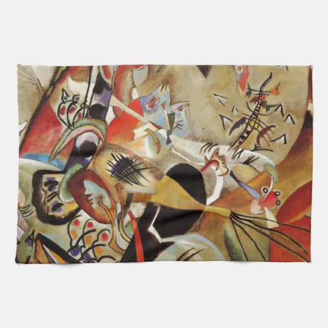 Kandinsky's Abstract Composition Kitchen Towel (Horizontal)