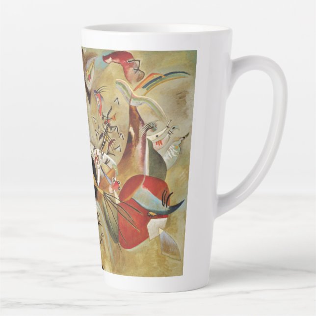 Kandinsky's Abstract Composition Painting Latte Mug (Right)
