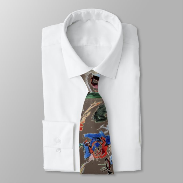 Kandinsky's Abstract Painting Artwork Tie (Tied)