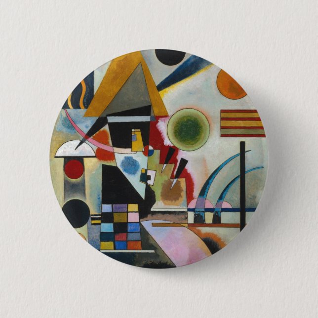 Kandinsky's Abstract Painting Swinging 2 Inch Round Button (Front)