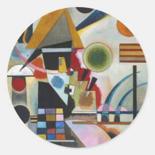 Kandinsky's Abstract Painting Swinging Classic Round Sticker