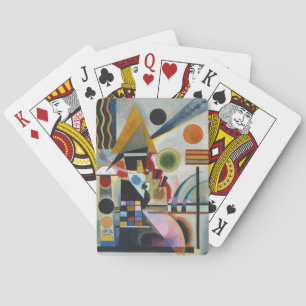 Kandinsky's Abstract Painting Swinging Playing Cards