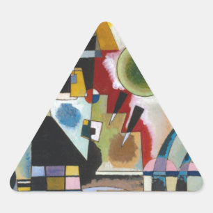 Kandinsky's Abstract Painting Swinging Triangle Sticker