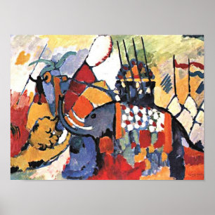 Kandinsky's animal painting, The Elephant, Poster