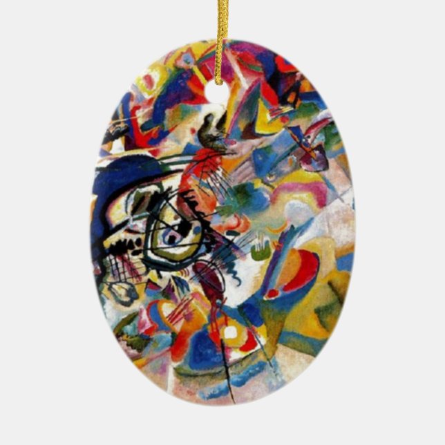 Kandinsky's Composition VII Ceramic Ornament (Front)