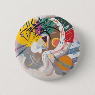 Kandinsky's Dominant Curve Abstract 2 Inch Round Button