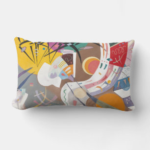 Kandinsky's Dominant Curve Abstract Art Painting Lumbar Pillow
