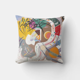 Kandinsky's Dominant Curve Abstract Art Painting Throw Pillow