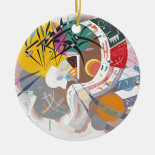 Kandinsky's Dominant Curve Abstract Ceramic Ornament