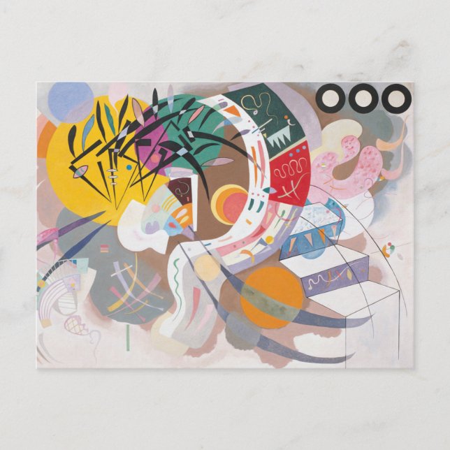 Kandinsky's Dominant Curve Abstract Postcard (Front)