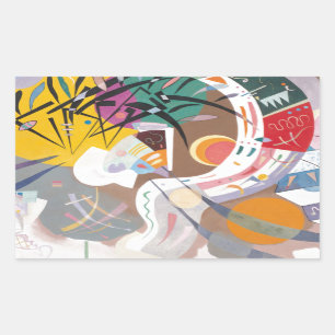 Kandinsky's Dominant Curve Abstract Sticker