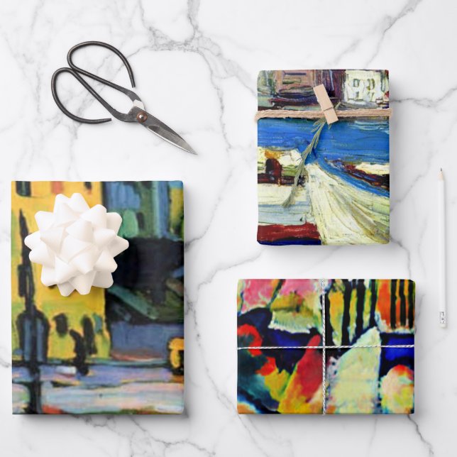 Kandinsky's famous artwork wrapping paper sheet (Front)