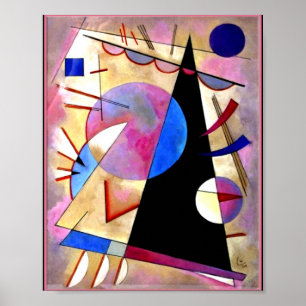 Kandisnky - Abstarct Cubism with Pinks and Blues Poster