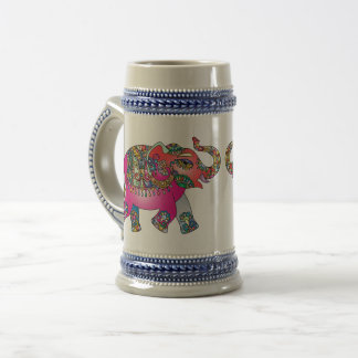 Kandy colourful pink Elephant  mug  beer stein
