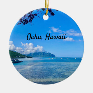 Kaneohe Bay, Oahu  Ceramic Ornament