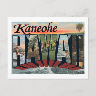 Kaneohe, Hawaii - Large Letter Scenes Postcard