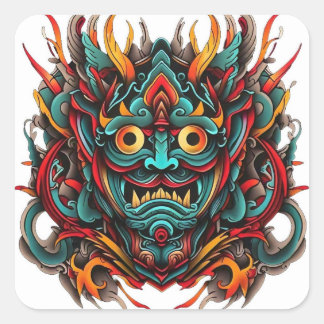 Kanera tattoo square sticker