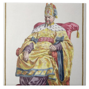 Kang Tsi (1662-1722) Manchu Emperor of China from Tile
