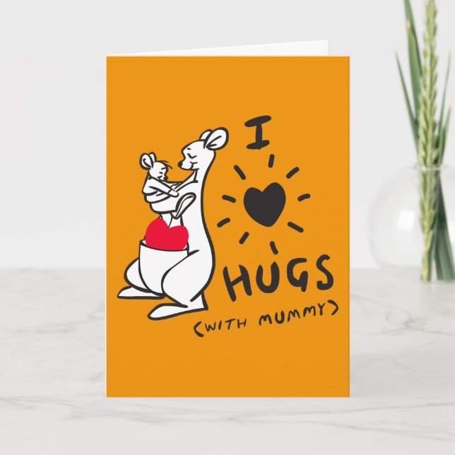 Kanga & Roo | I Love Hugs (with Mummy) Card (Front)