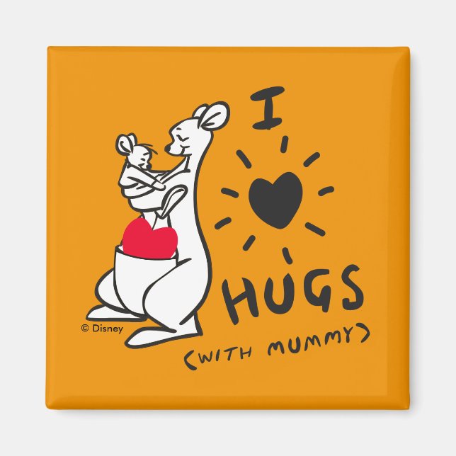 Kanga & Roo | I Love Hugs (with Mummy) Magnet (Front)