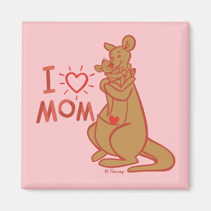 Kanga & Roo   I Love Mom Magnet