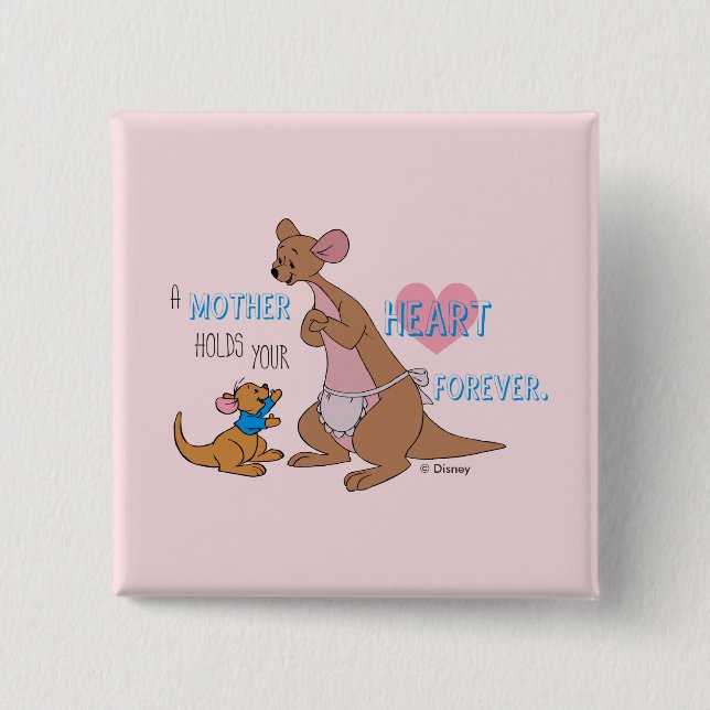 Kanga & Roo | Mother Quote 2 Inch Square Button (Front)