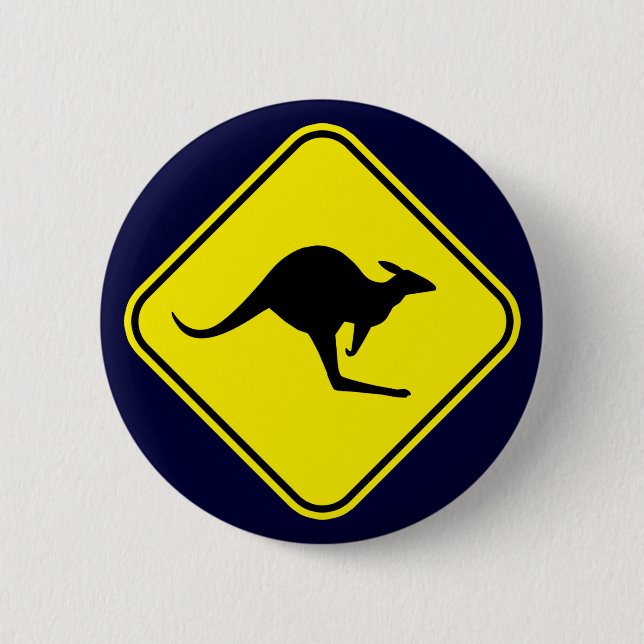 Kangaroo 2 Inch Round Button (Front)