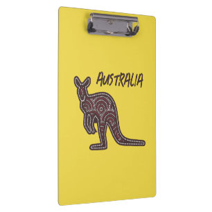 Kangaroo Aboriginal Mosaic Clipboard