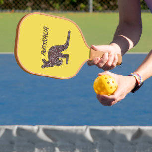 Kangaroo Aboriginal Mosaic Pickleball Paddle