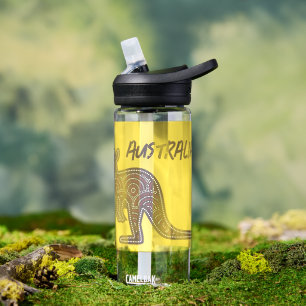Kangaroo Aboriginal Mosaic Water Bottle