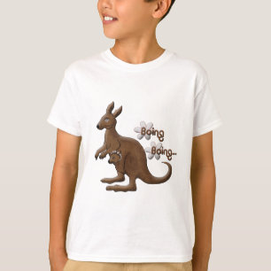 Kangaroo and Baby Kangaroo in Pouch T-Shirts