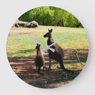Kangaroo And Her Joey, Wall Clock