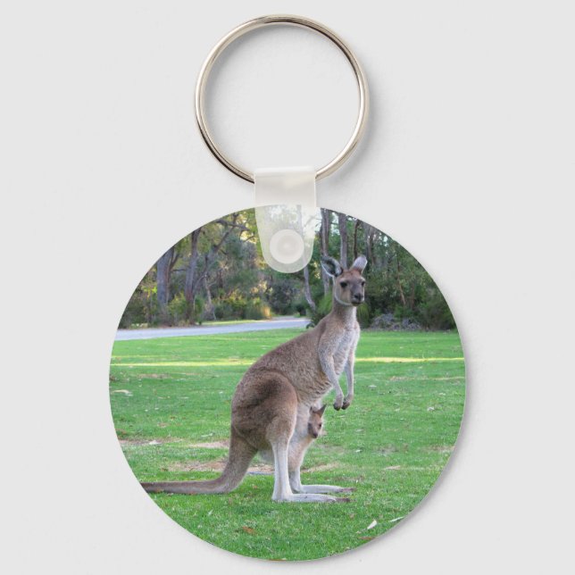 Kangaroo and Joey Keychain (Front)
