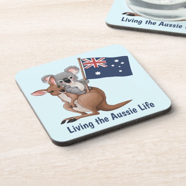 Kangaroo and Koala Coasters (Left Side)