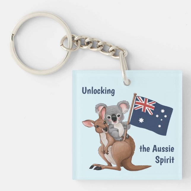 Kangaroo and Koala Keychain (Front)