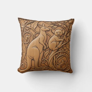 Kangaroo and Koala Throw Pillow