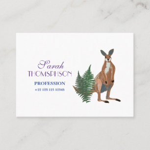 Kangaroo art,  Mighty, Standard Matte Business Card